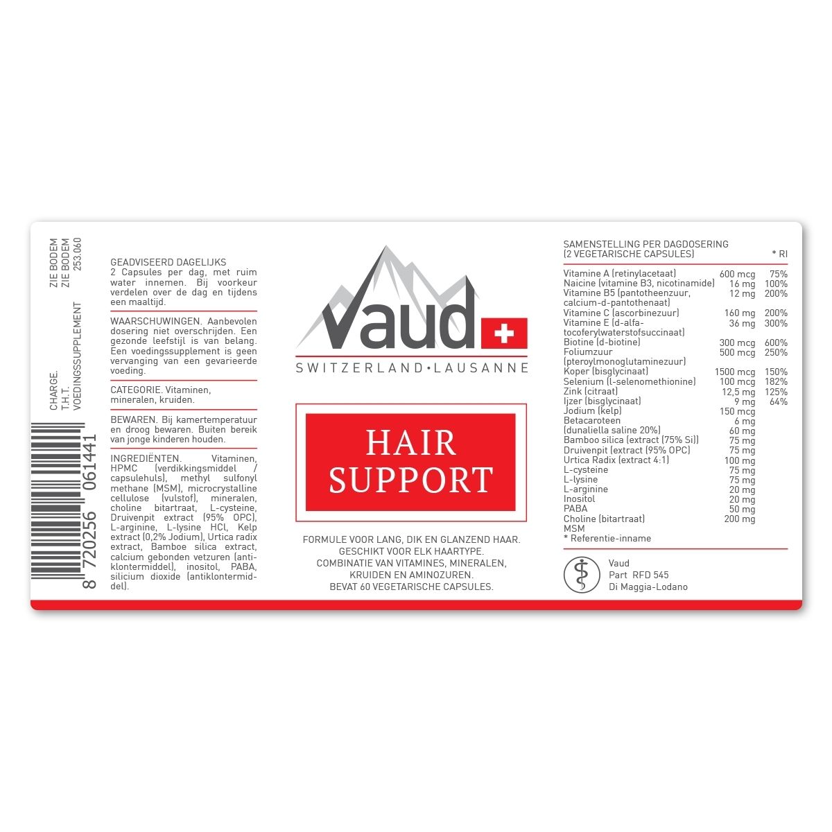 vrede streepje huurling Hair Support: vitamine voor het haar | Krachtige voedingsstoffen - Vaud
